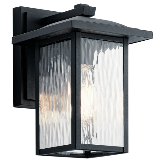 Capanna One Light Outdoor Wall Mount in Textured Black