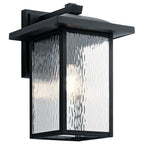 Capanna One Light Outdoor Wall Mount in Textured Black