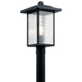 Capanna One Light Outdoor Post Mount in Textured Black