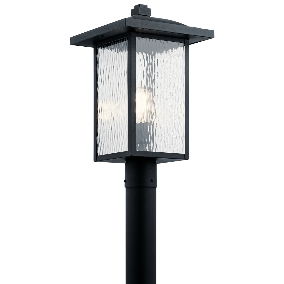 Capanna One Light Outdoor Post Mount in Textured Black