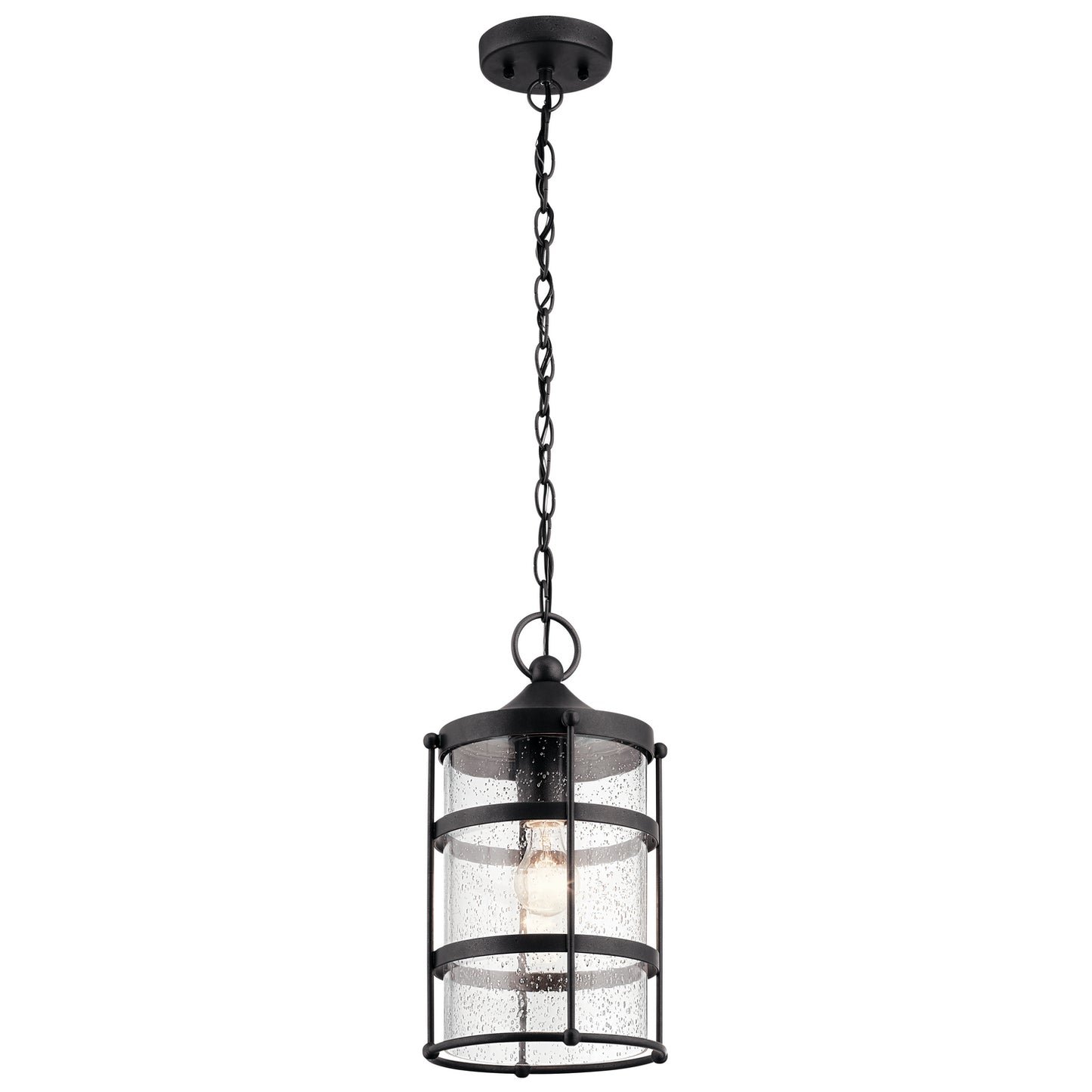 Mill Lane One Light Outdoor Pendant in Anvil Iron