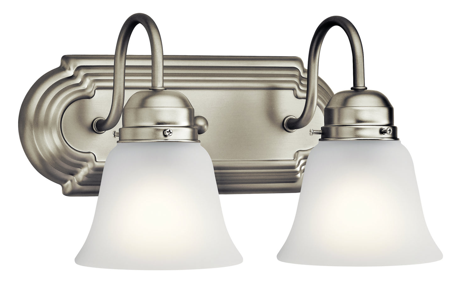 Two Light Bath in Brushed Nickel