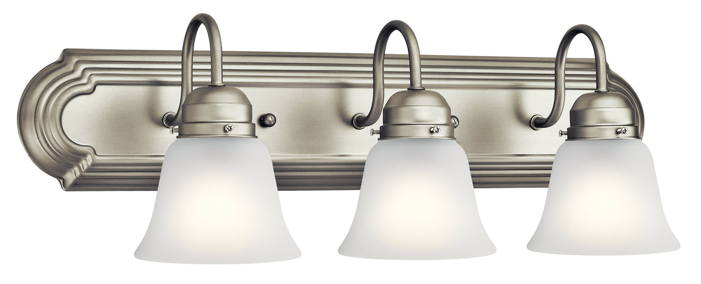 Three Light Bath in Brushed Nickel