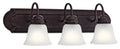 Three Light Bath in Tannery Bronze