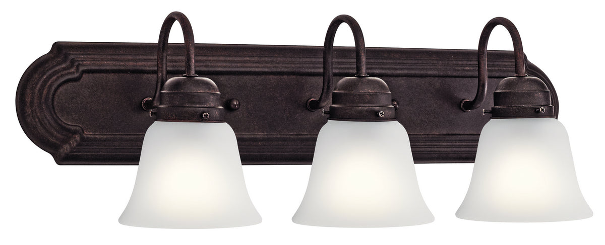 Three Light Bath in Tannery Bronze