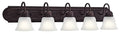 Five Light Bath in Tannery Bronze