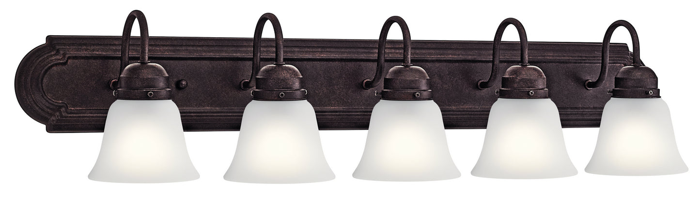 Five Light Bath in Tannery Bronze