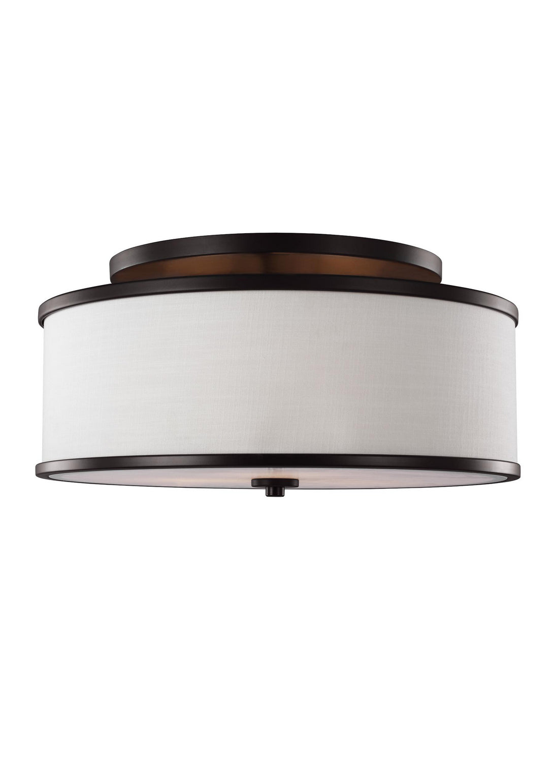 Lennon Three Light Semi-Flush Mount in Oil Rubbed Bronze