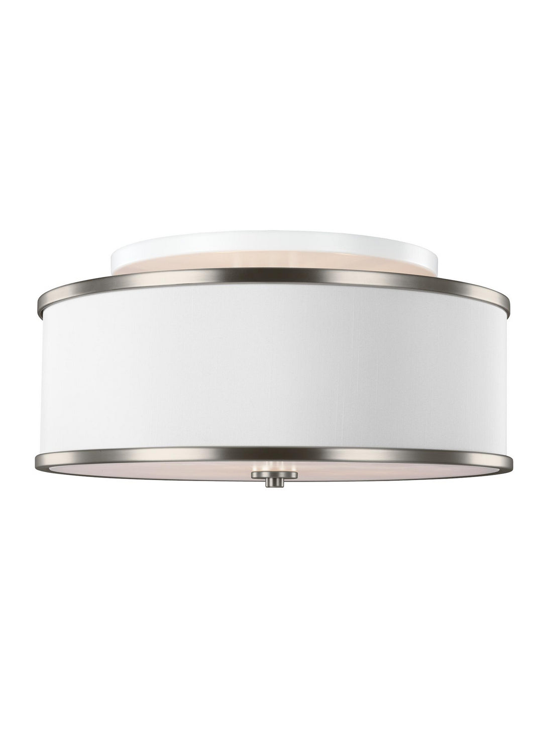 Lennon Three Light Semi-Flush Mount in Satin Nickel