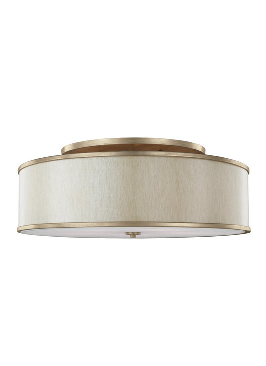 Lennon Five Light Semi-Flush Mount in Sunset Gold