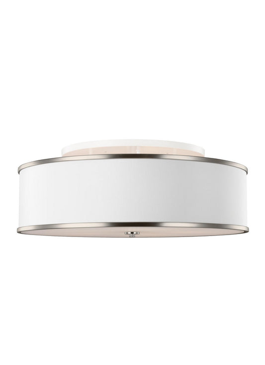 Lennon Five Light Semi-Flush Mount in Satin Nickel