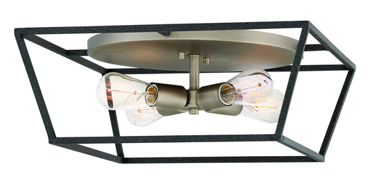 Fulton LED Flush Mount in Aged Zinc