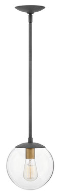 Warby LED Pendant in Aged Zinc