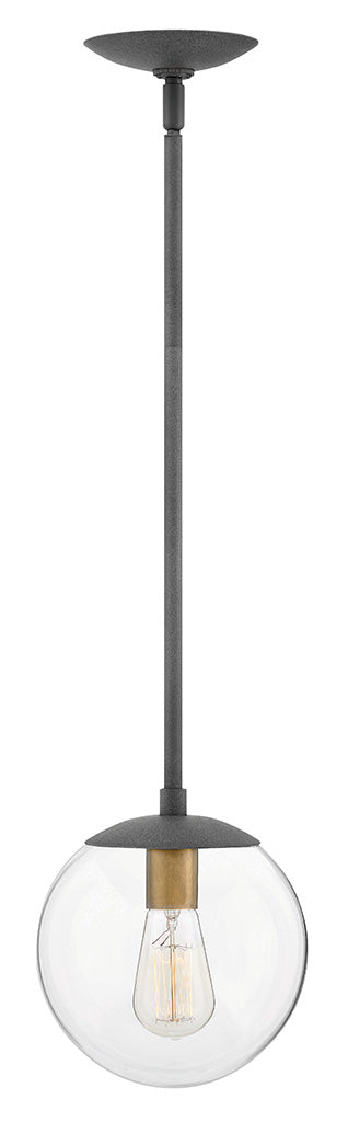 Warby LED Pendant in Aged Zinc