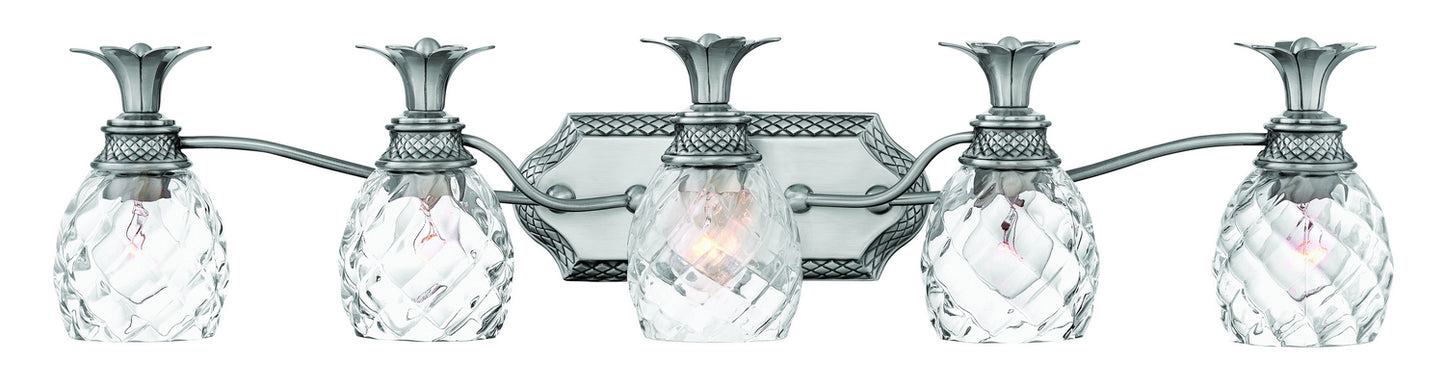 Plantation LED Vanity in Polished Antique Nickel