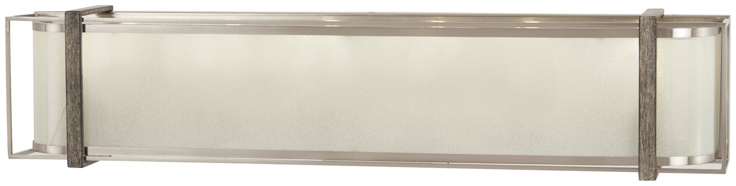 Tyson's Gate Six Light Bath in Brushed Nickel w/Shale Wood