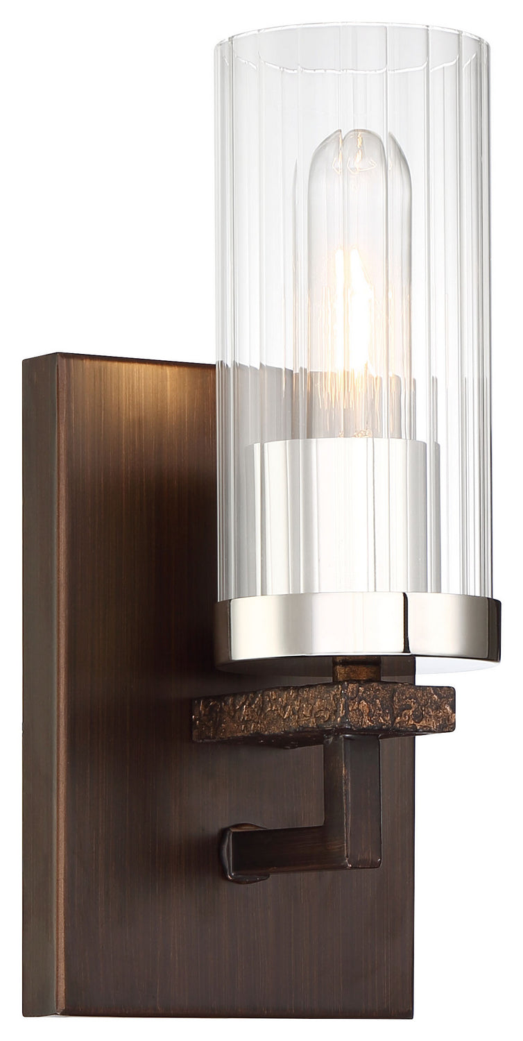 Maddox Roe One Light Bath in Iron Ore w/Gold Dust Highlights