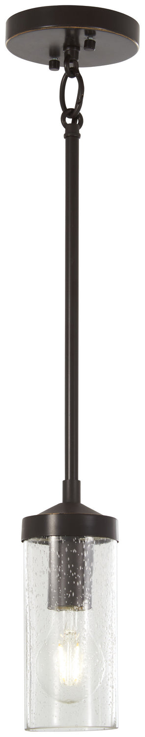 Elyton One Light Mini Pendant in Downtown Bronze w/Gold Highlights