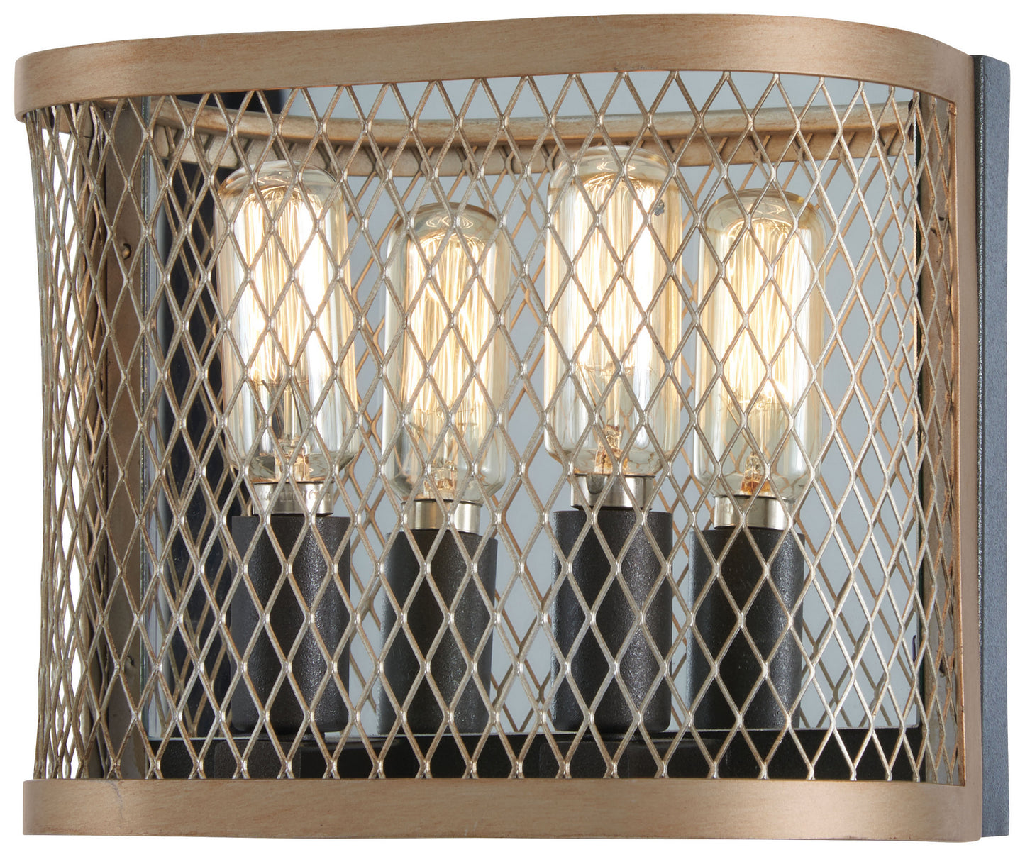 Marsden Commons Two Light Bath in Smoked Iron w/Aged Gold