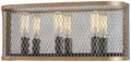 Marsden Commons Three Light Bath in Smoked Iron w/Aged Gold
