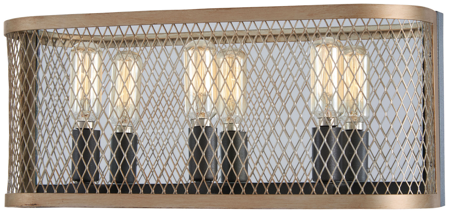 Marsden Commons Three Light Bath in Smoked Iron w/Aged Gold