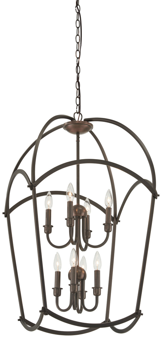 Jupiter's Canopy Eight Light Pendant in Harvard Court Bronze