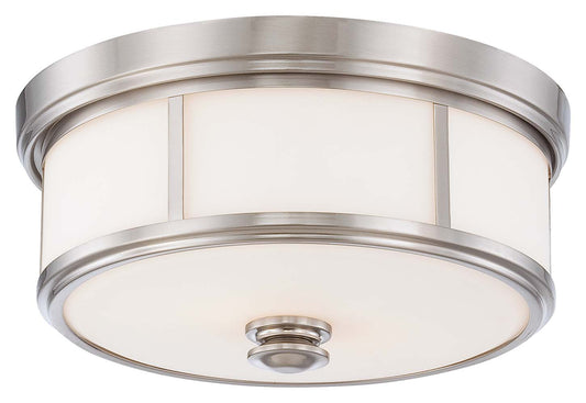 Three Light Flush Mount in Brushed Nickel