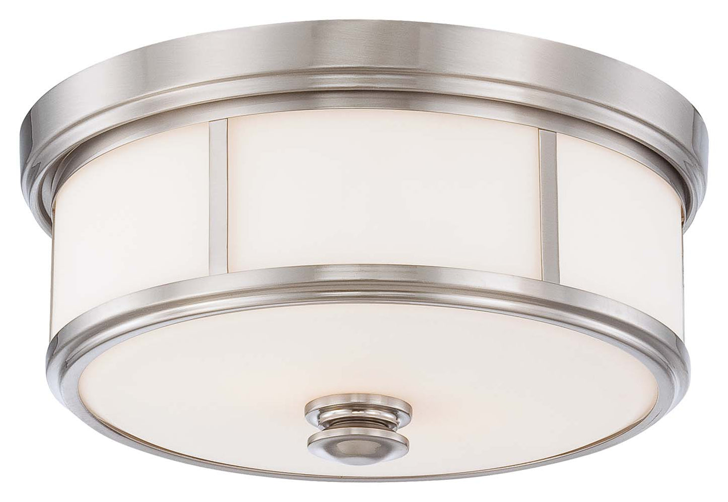 Three Light Flush Mount in Brushed Nickel