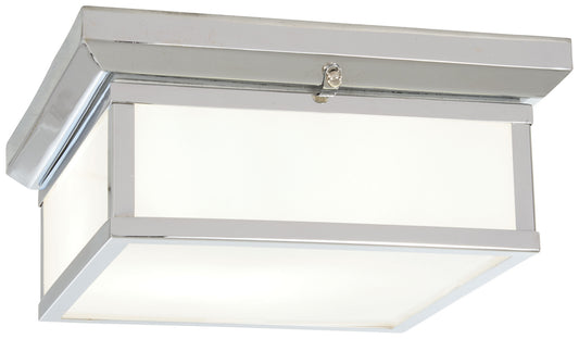 Two Light Flush Mount in Chrome