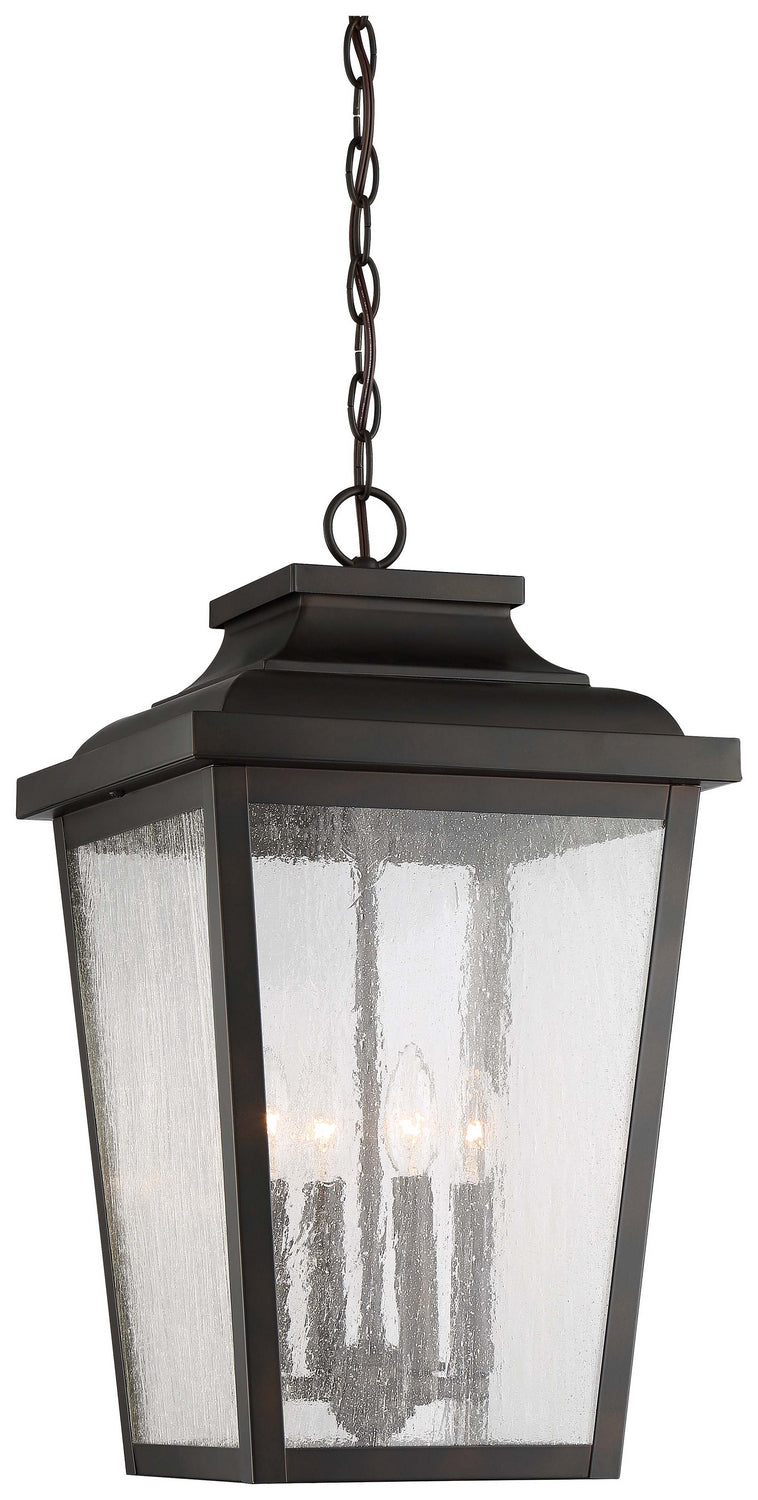 Irvington Manor Four Light Outdoor Chain Hung in Chelesa Bronze