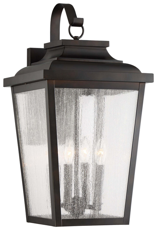 Irvington Manor Four Light Outdoor Wall Mount in Chelesa Bronze