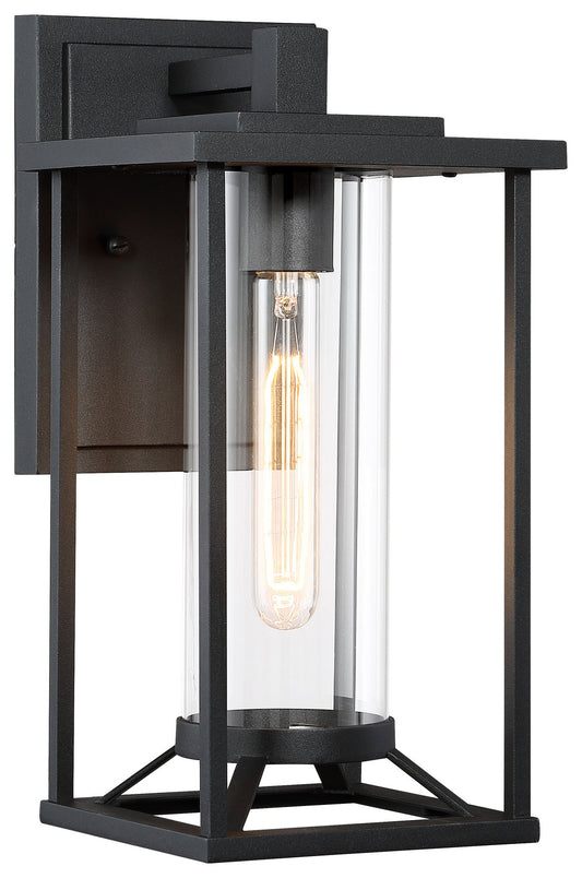 Trescott One Light Outdoor Wall Mount in Black