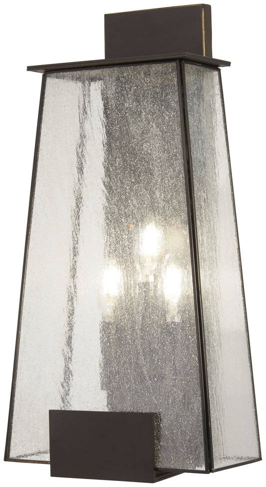 Bistro Dawn Three Light Outdoor Wall Mount in Dakota Bronze
