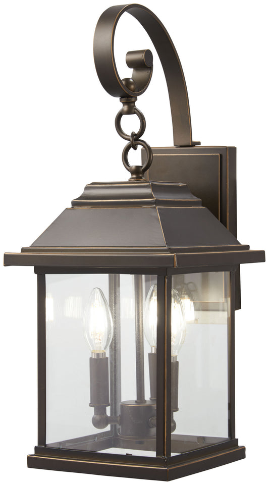 Mariner's Pointe Three Light Outdoor Wall Mount in Oil Rubbed Bronze w/Gold Highlights
