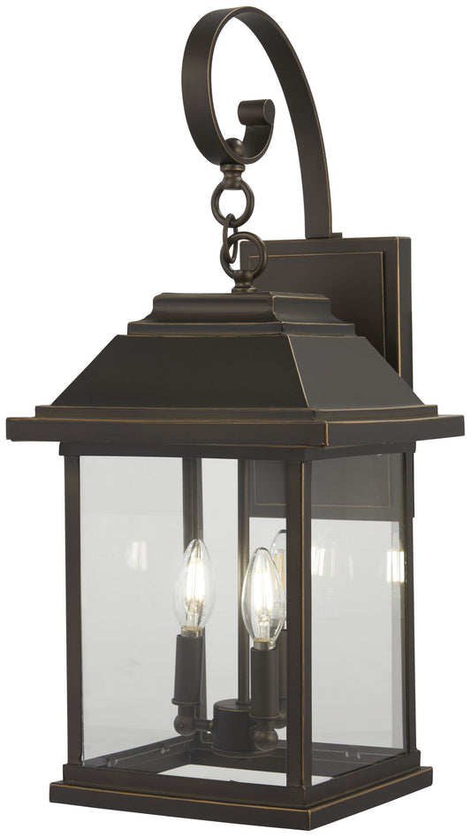 Mariner's Pointe Four Light Outdoor Wall Mount in Oil Rubbed Bronze w/Gold Highlights