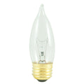 (4-Pack) Bulbrite 408040 40W CA10 Candle Bulb, E26 Medium Base, 2700K, 280 Lumens, Clear