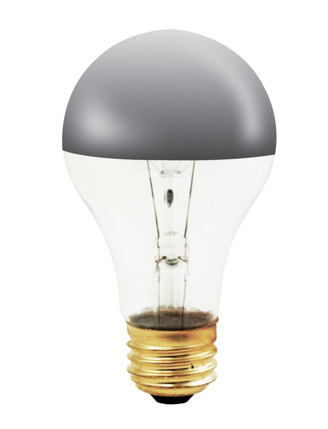 (4-Pack) 2 Light Bulb in Half Chrome