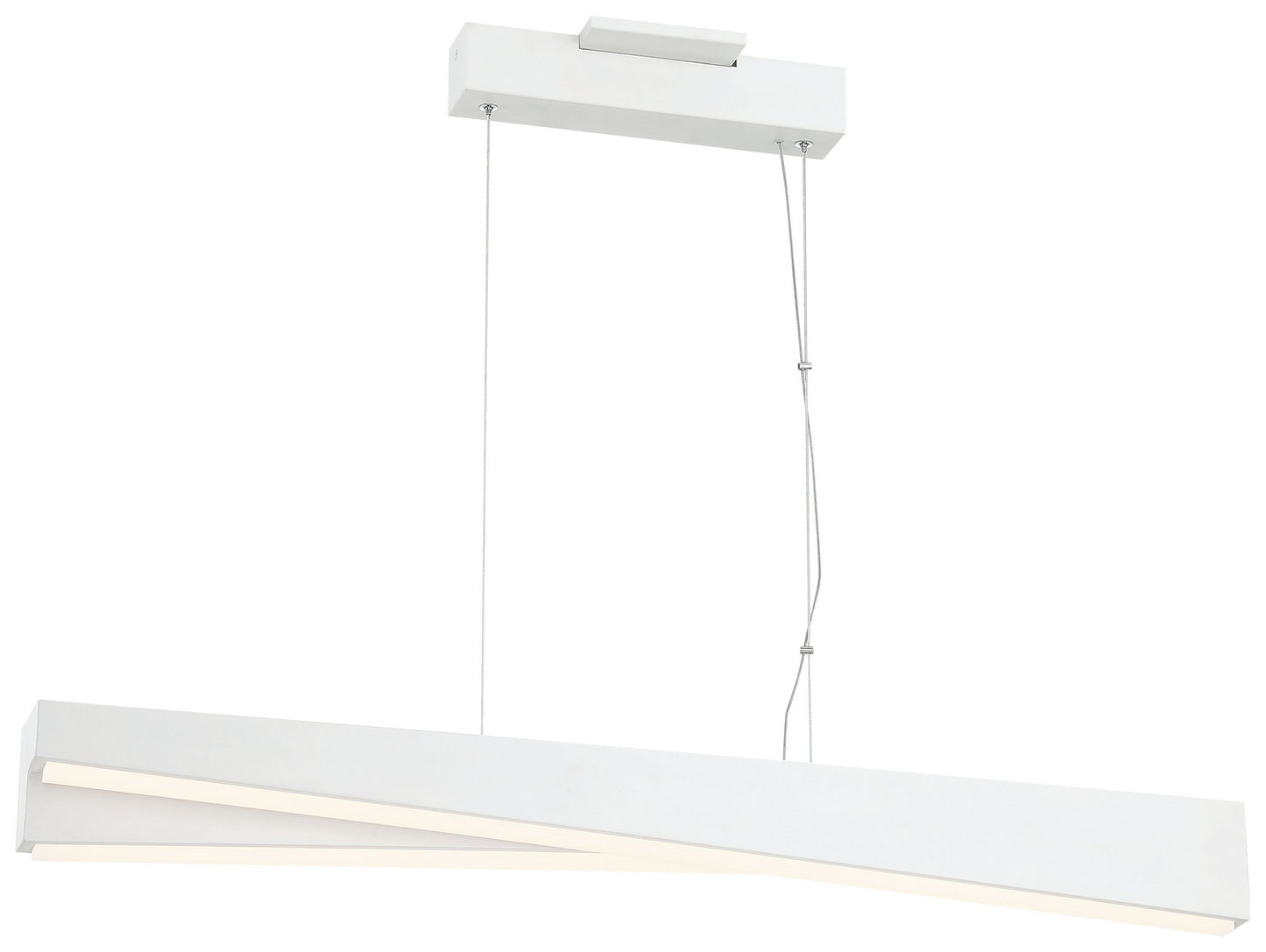 So Inclined LED Island Pendant in Sand White