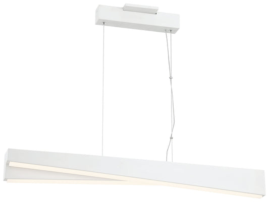 So Inclined LED Island Pendant in Sand White