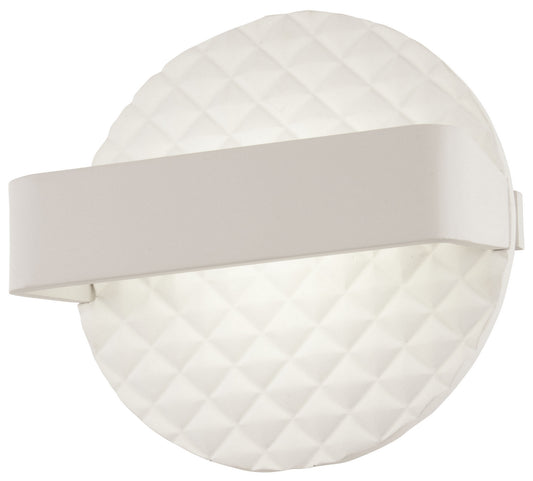 Quilted LED Wall Sconce in Matte White