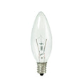(4-Pack) Bulbrite 460020 25W B8 Torpedo Bulb, E12 Candelabra Base, 2700K, 250 Lumens, Clear