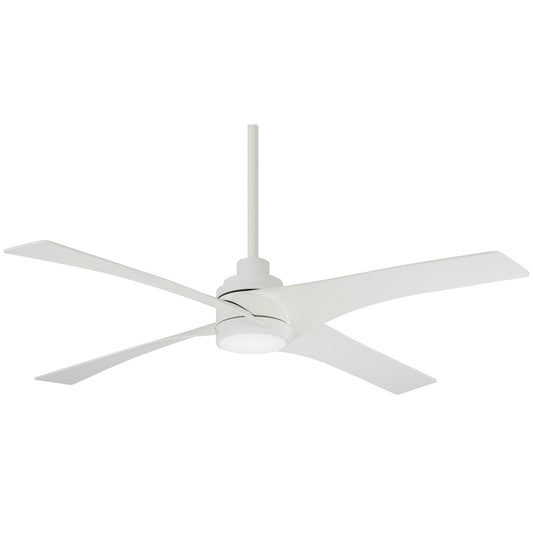 Swept 56"Ceiling Fan in Flat White