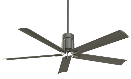 Clean 60"Ceiling Fan in Grey Iron With Brushed Nickel