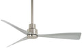 Simple 44"Ceiling Fan in Brushed Nickel Wet