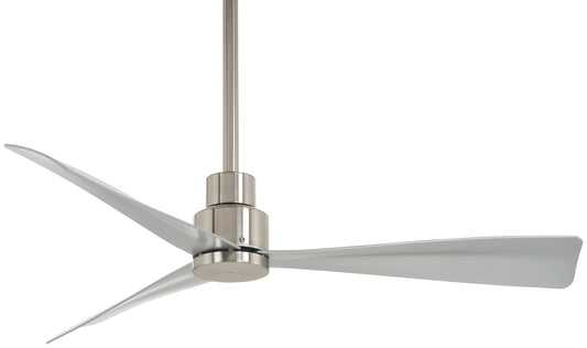 Simple 44"Ceiling Fan in Brushed Nickel Wet