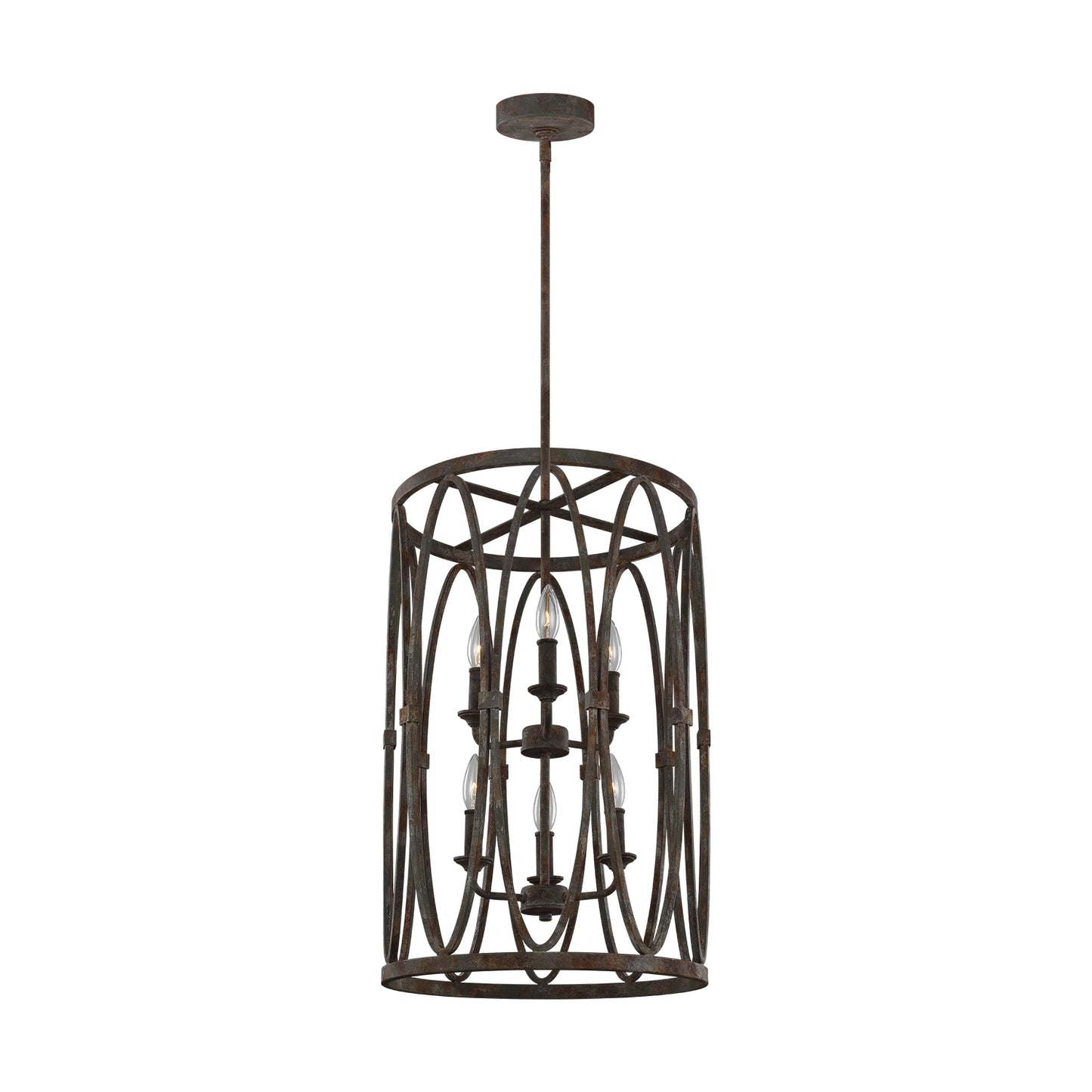 Patrice Six Light Hanging Shade in Deep Abyss
