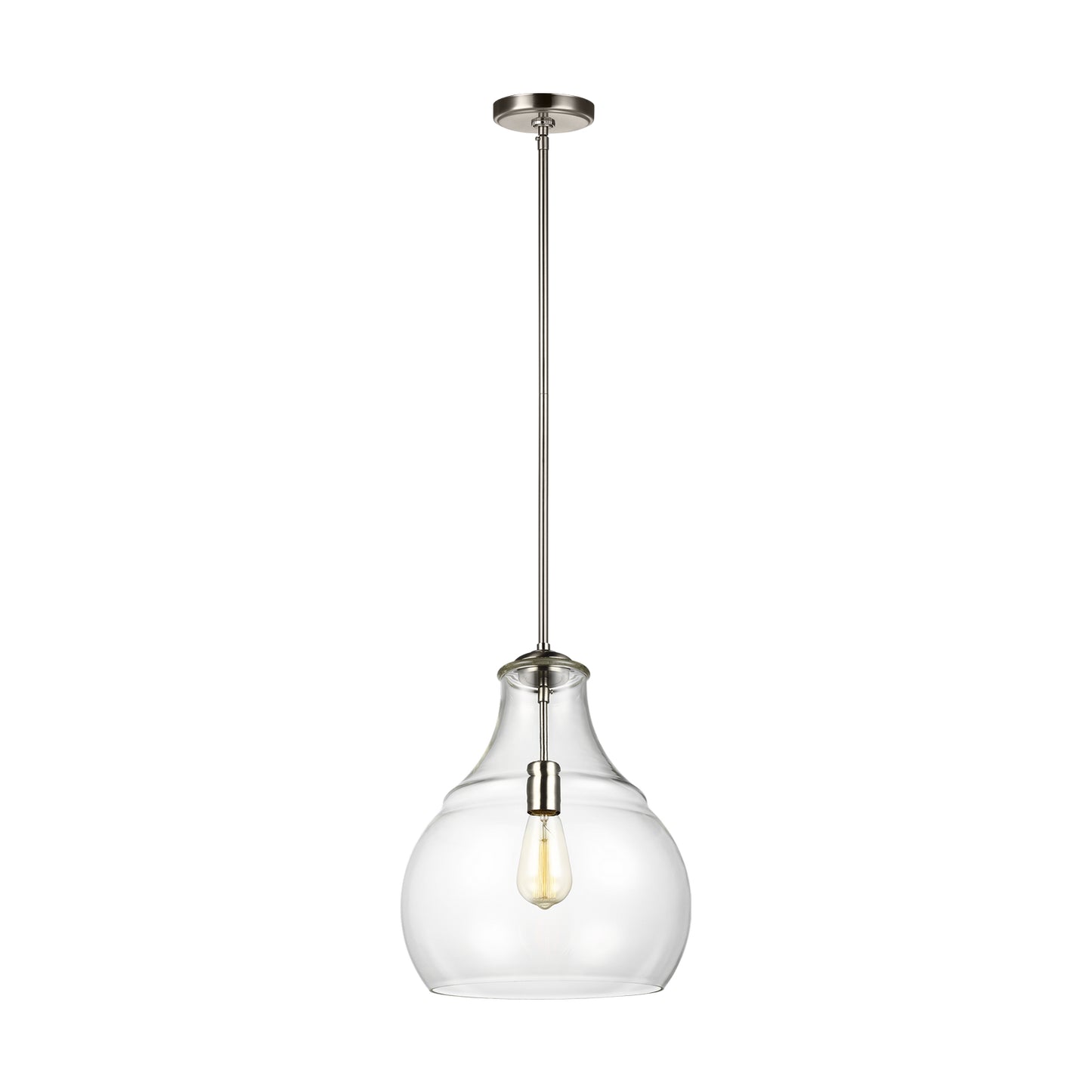 Zola One Light Pendant in Satin Nickel