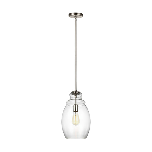 Marino One Light Pendant in Satin Nickel