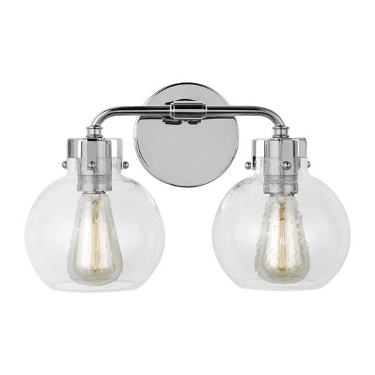 Clara Two Light Vanity in Chrome