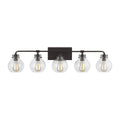 Clara Five Light Vanity in Oil Rubbed Bronze